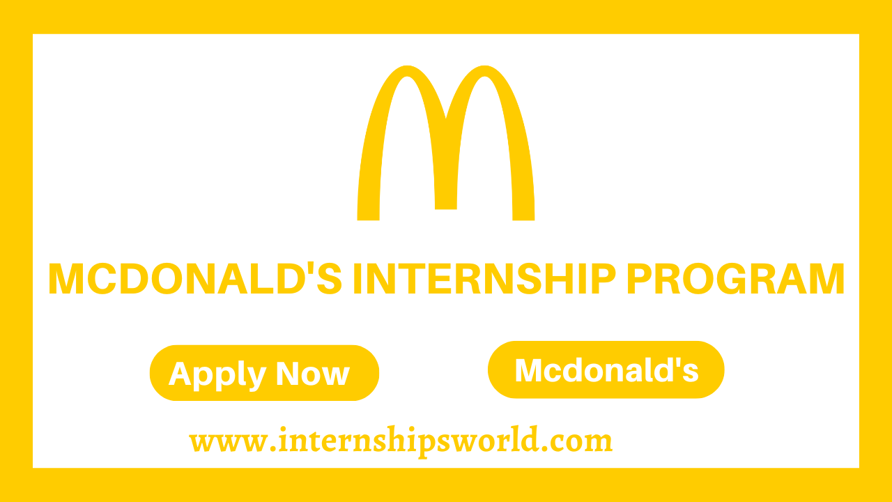 McDonald's internship Program Latest