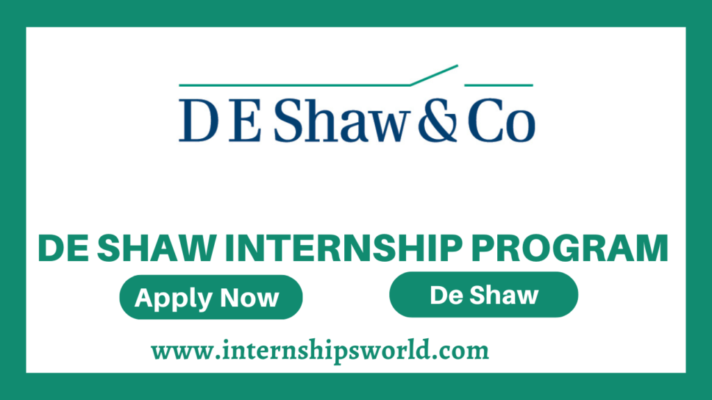 De Shaw Internship Program